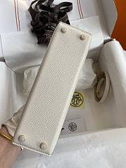 Kitlife Hermes Mini Kelly Chèvre Bag Off-White Epsom Leather Gold Buckle 19cm - 2