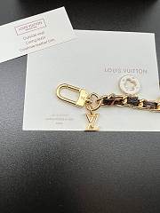 Kitlife Louis Vuitton Four-leaf Brown Denim Chain Pendant Gold Buckle - 6