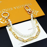 Kitlife Louis Vuitton Pearl and Diamond Double-layer Chain Gold Buckle - 1