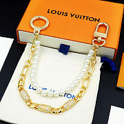 Kitlife Louis Vuitton Pearl and Diamond Double-layer Chain Gold Buckle - 3