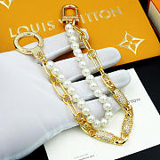 Kitlife Louis Vuitton Pearl and Diamond Double-layer Chain Gold Buckle - 2