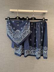 Kitlife Miu Miu 25 Square Bandana & Skirt Set Dark Blue - 1