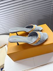 Kitlife Louis Vuitton × Murakami Mules Grey Denim  - 1