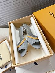 Kitlife Louis Vuitton × Murakami Mules Grey Denim  - 6