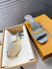 Kitlife Louis Vuitton × Murakami Mules Grey Denim  - 3
