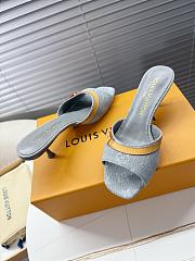 Kitlife Louis Vuitton × Murakami Mules Grey Denim  - 2