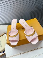Kitlife Louis Vuitton × Murakami Mules Pink Denim - 2