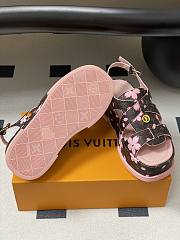 Kitlife Louis Vuitton Maya Platform Thick-soled Sandals Cherry Pink Brown - 3