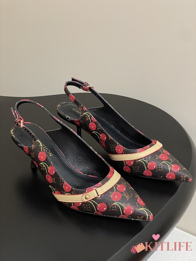 Kitlife Louis Vuitton 6AM Slingback Sandals Cherry Brown - 1