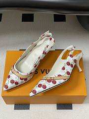 Kitlife Louis Vuitton 6AM Slingback Sandals Cherry White - 4