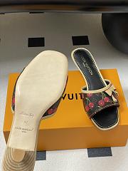 Kitlife Louis Vuitton Kitten Heel Bowknot Sandals Cherry Brown - 4
