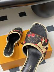 Kitlife Louis Vuitton Kitten Heel Bowknot Sandals Cherry Brown - 2