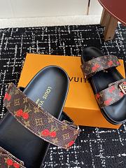 Kitlife Louis Vuitton x TM Bom Dia Flat Comfort Mule Cherry Brown - 4