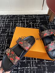 Kitlife Louis Vuitton x TM Bom Dia Flat Comfort Mule Cherry Brown - 5