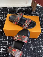 Kitlife Louis Vuitton x TM Bom Dia Flat Comfort Mule Cherry Brown - 6