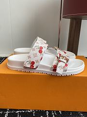 Kitlife Louis Vuitton x TM Bom Dia Flat Comfort Mule Cherry White - 5