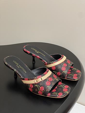 Kitlife Louis Vuitton x TM 6AM Heel Sandals Cherry Brown