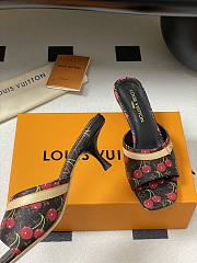 Kitlife Louis Vuitton x TM 6AM Heel Sandals Cherry Brown - 6