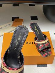 Kitlife Louis Vuitton x TM 6AM Heel Sandals Cherry Brown - 3