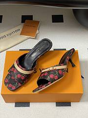 Kitlife Louis Vuitton x TM 6AM Heel Sandals Cherry Brown - 2