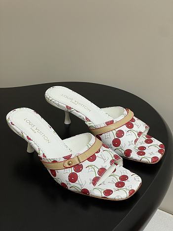 Kitlife Louis Vuitton x TM 6AM Heel Sandals Cherry White