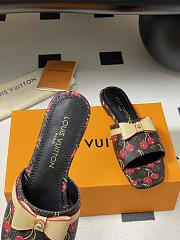 Kitlife Louis Vuitton X TM Bowknot Flat Cherry Brown Slippers - 6