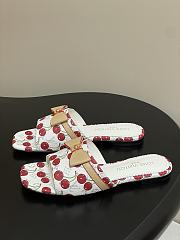 Kitlife Louis Vuitton X TM Bowknot Flat Cherry White Slippers - 2