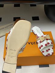 Kitlife Louis Vuitton X TM Bowknot Flat Cherry White Slippers - 5