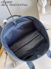Kitlife Louis Vuitton Weekend Tote  Bag Monogram Washed Denim Canvas M22537 43x34x17cm - 6