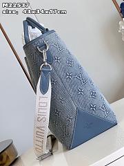 Kitlife Louis Vuitton Weekend Tote  Bag Monogram Washed Denim Canvas M22537 43x34x17cm - 5