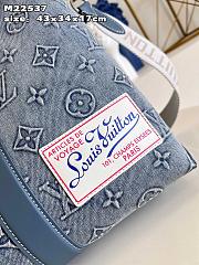 Kitlife Louis Vuitton Weekend Tote  Bag Monogram Washed Denim Canvas M22537 43x34x17cm - 2