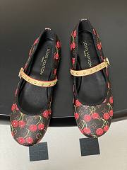 Kitlife Louis Vuitton Romy Ballet Flats Shoes Cherry Brown - 1