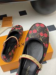 Kitlife Louis Vuitton Romy Ballet Flats Shoes Cherry Brown - 4