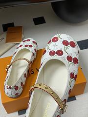 Kitlife Louis Vuitton Romy Ballet Flats Shoes Cherry White - 4