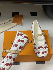 Kitlife Louis Vuitton Romy Ballet Flats Shoes Cherry White - 6