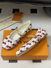 Kitlife Louis Vuitton Romy Ballet Flats Shoes Cherry White - 5