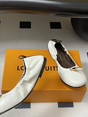 Kitlife Louis Vuitton 25S Nolita Ballet Flat Shoes White - 3