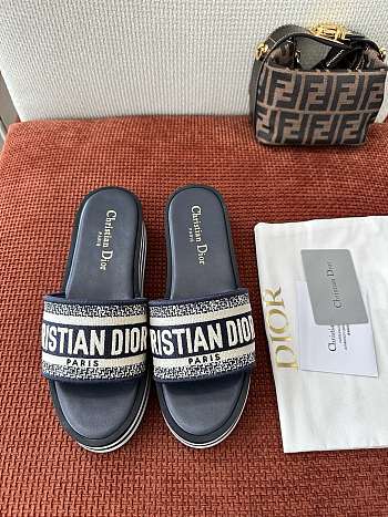 Kitlife Dior Dway Platform Slides Deep Blue