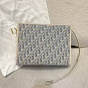 Kitlife Dior 30 Montaigne Clutch White & Light Blue 26x20x5.5cm - 3