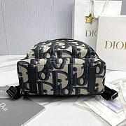 Kitlife Dior Backpack Beige and Blue Oblique 30x42x15cm - 6