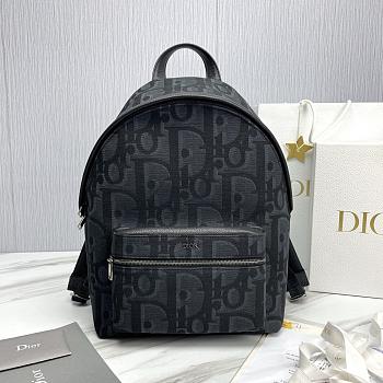 Kitlife Dior Backpack Black Oblique 30x42x15cm
