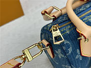 Kitlife Louis Vuitton Nano Speedy Bag Denim Blue Monogram M82950 16x10x7.5cm - 4