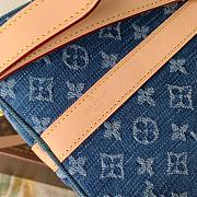 Kitlife Louis Vuitton Keepall Bandoulière Travel Bag Blue Denim Monogram M24315 45x27x20cm - 4