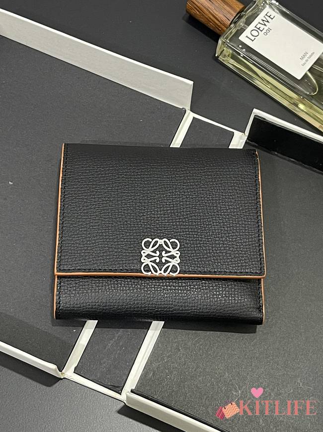 Kitlife Loewe Short Fold Wallet Black 10x11cm - 1