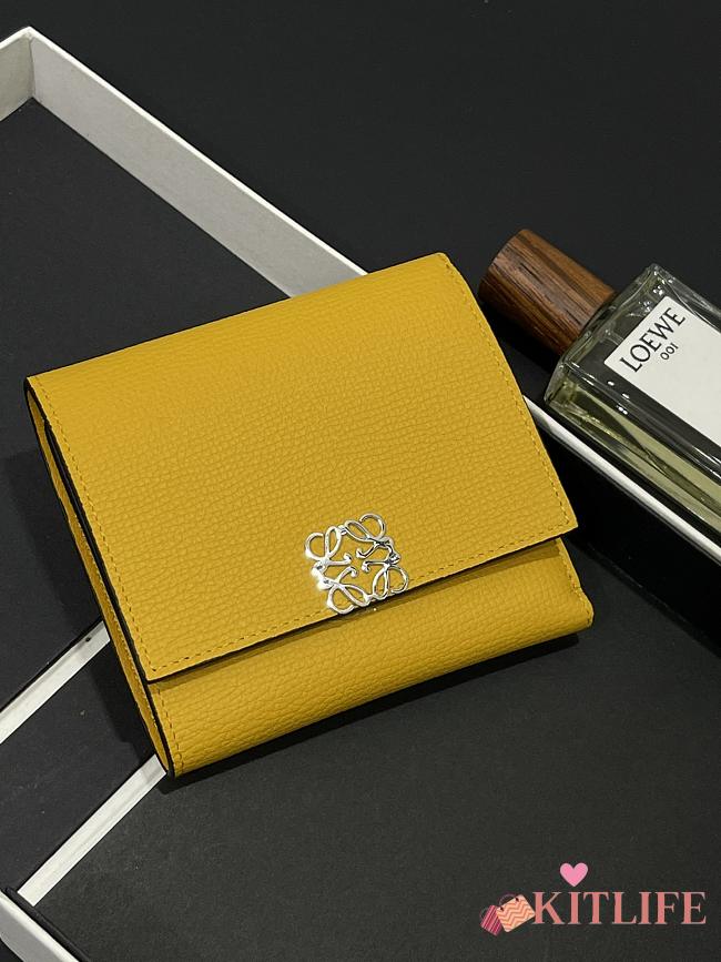 Kitlife Loewe Short Fold Wallet Yellow 10x11cm - 1