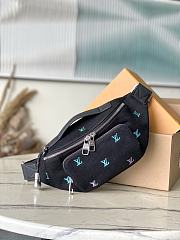 Kitlife Louis Vuitton Waist Bag Black & Gradient Blue M13961 37x14x13cm - 5