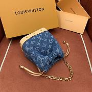 Kitlife Louis Vuitton Nano Noé Bag Blue Monogram Denim M83043 20.5x17.5x9cm - 5