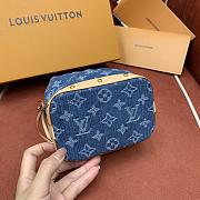 Kitlife Louis Vuitton Nano Noé Bag Blue Monogram Denim M83043 20.5x17.5x9cm - 4