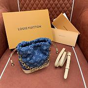 Kitlife Louis Vuitton Nano Noé Bag Blue Monogram Denim M83043 20.5x17.5x9cm - 2