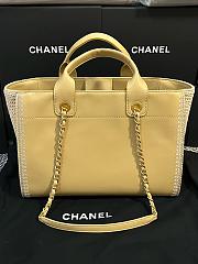 Kitlife Chanel Deauville Shopping Tote Bag Yellow 34cm - 4
